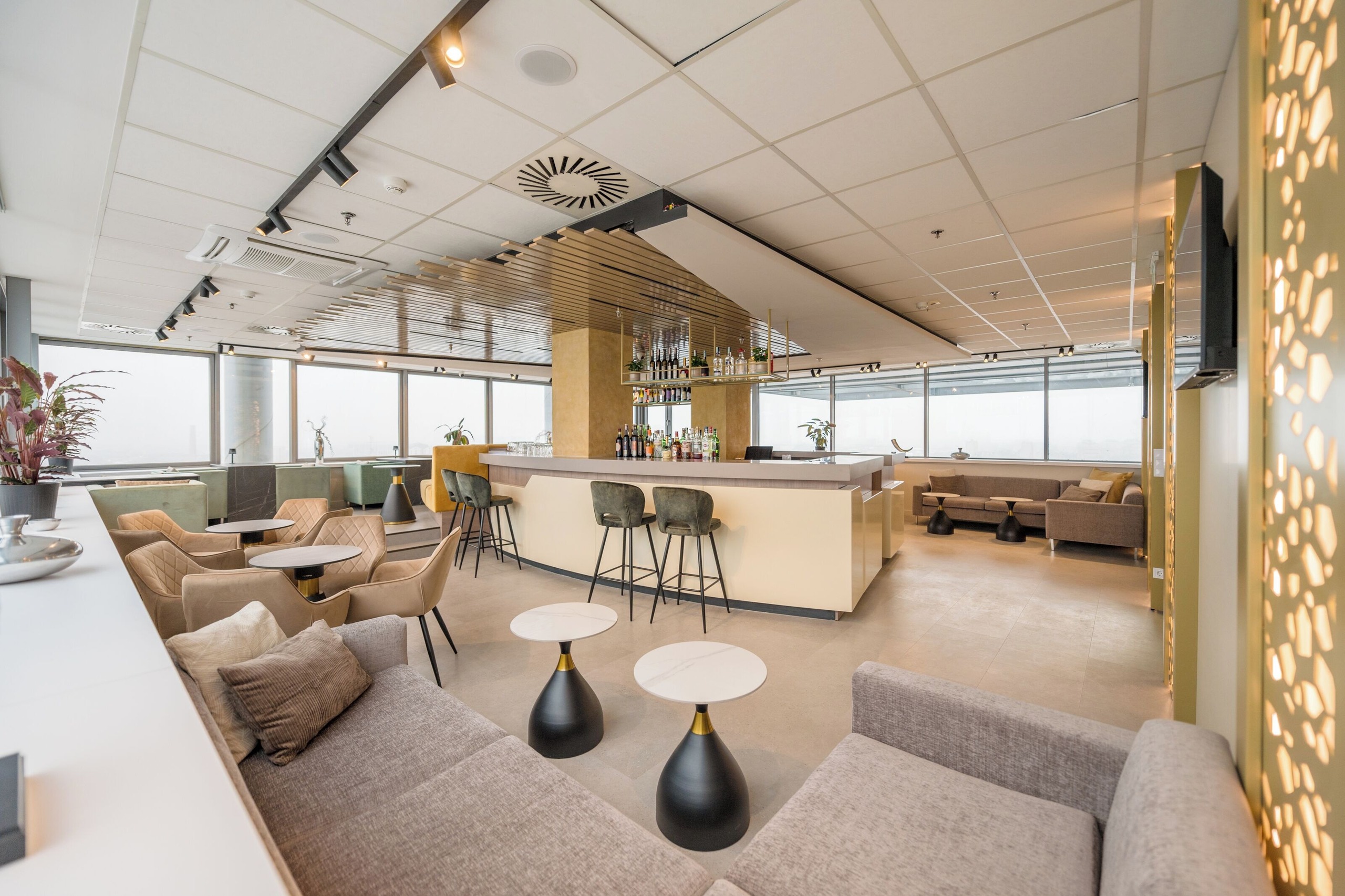 Expo Tower lounge and lobby interiors
